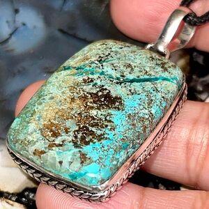 Chrysocolla- Malachite Pendant 2”